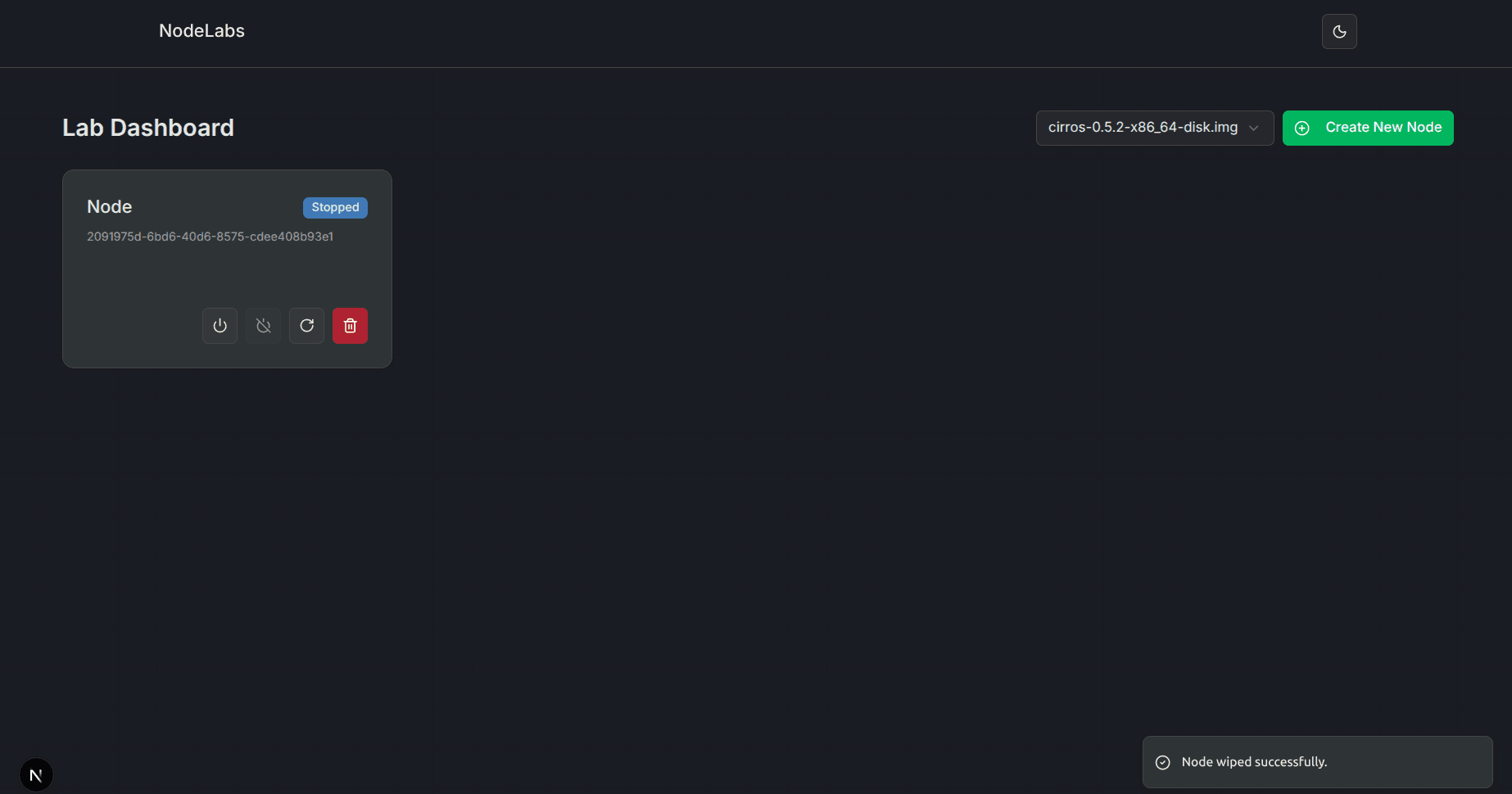 Wipe and Reset step screenshot